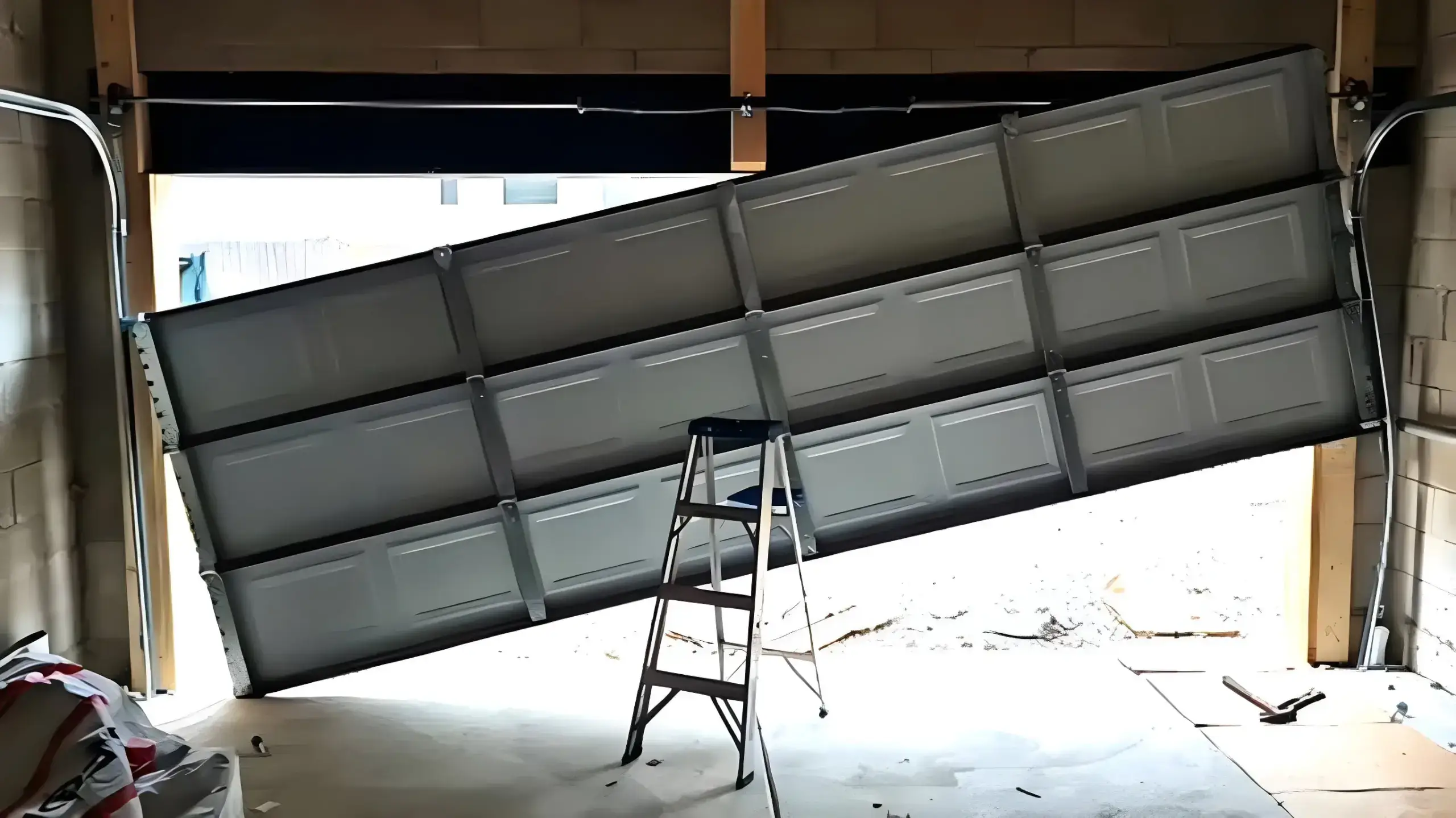 garage door off track repair 1 scaled
