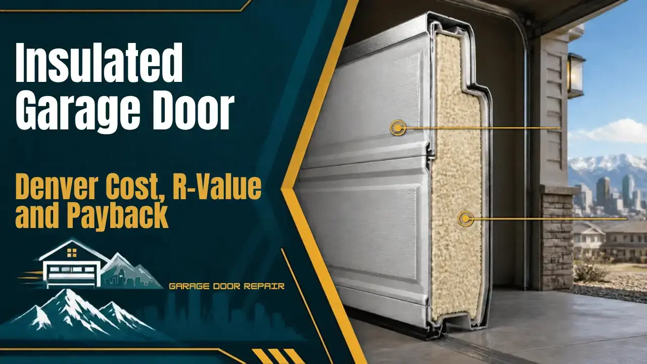Insulated garage door Denver home with steel panels and a foam core