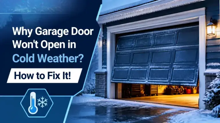 why garage door won't pen in cold weather